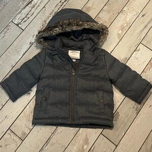 JANIE AND JACK Grey Winter Coat size 6-9 months